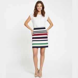 J. Crew Cream Pencil Mini Skirt Casual